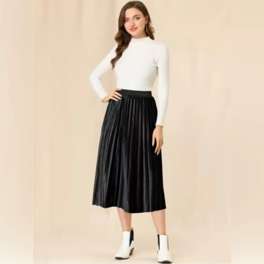 Brand New Free Press Black Velvet Skirt
